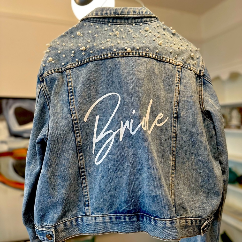 Bridal Bundle: bride denim jackets, tote bag, and more
